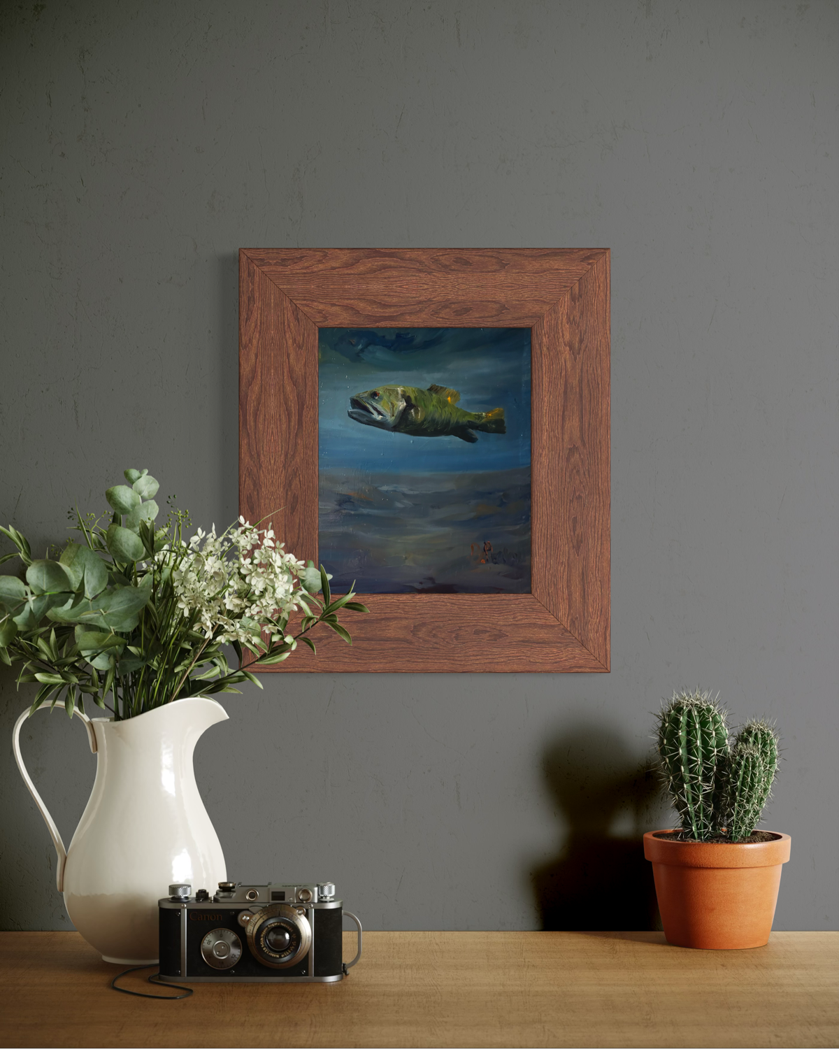 Underwater Bass (Original Painting)