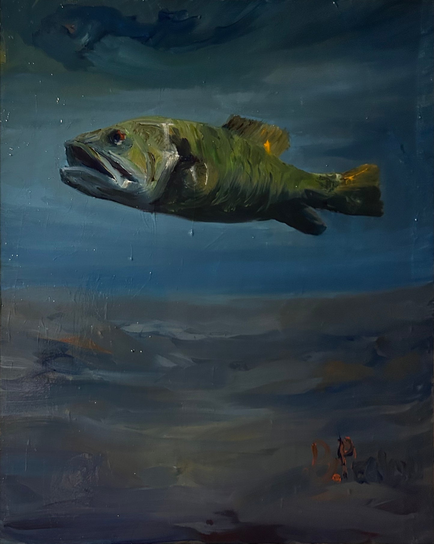 Underwater Bass (Original Painting)
